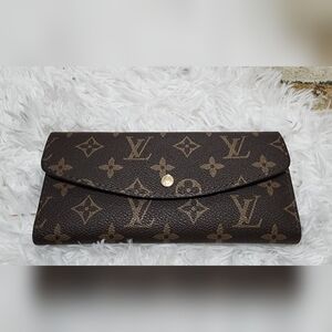Brown Monogram wallet with checkbook